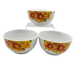 Royal Norfolk Sunflower Coupe bowl‎ cereal soup floral summer lake beach house